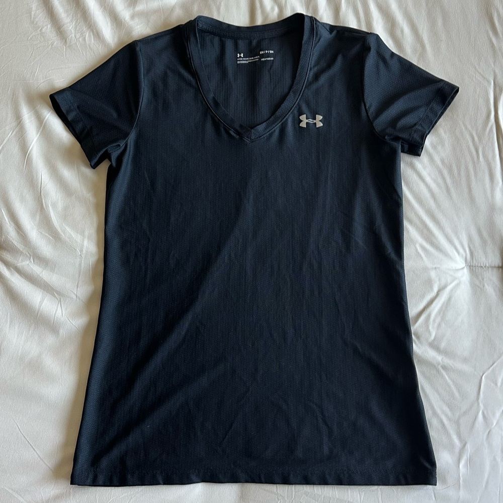 Under Armour Black V-Neck Women's Performance Shirt
